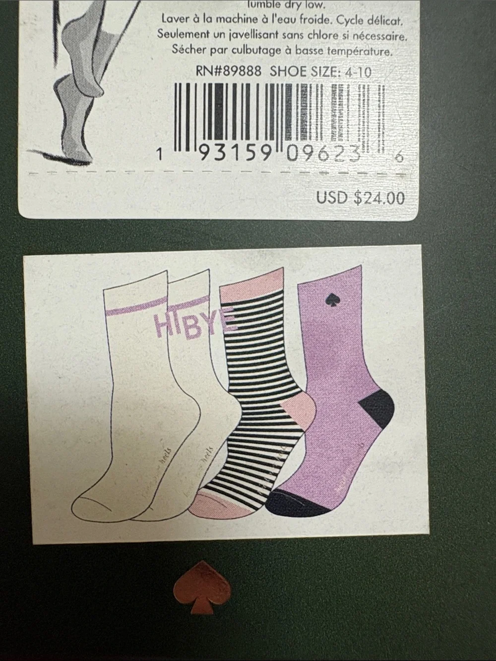 New in box Kate Spade socks